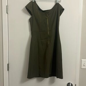 Women’s olive green professional dress